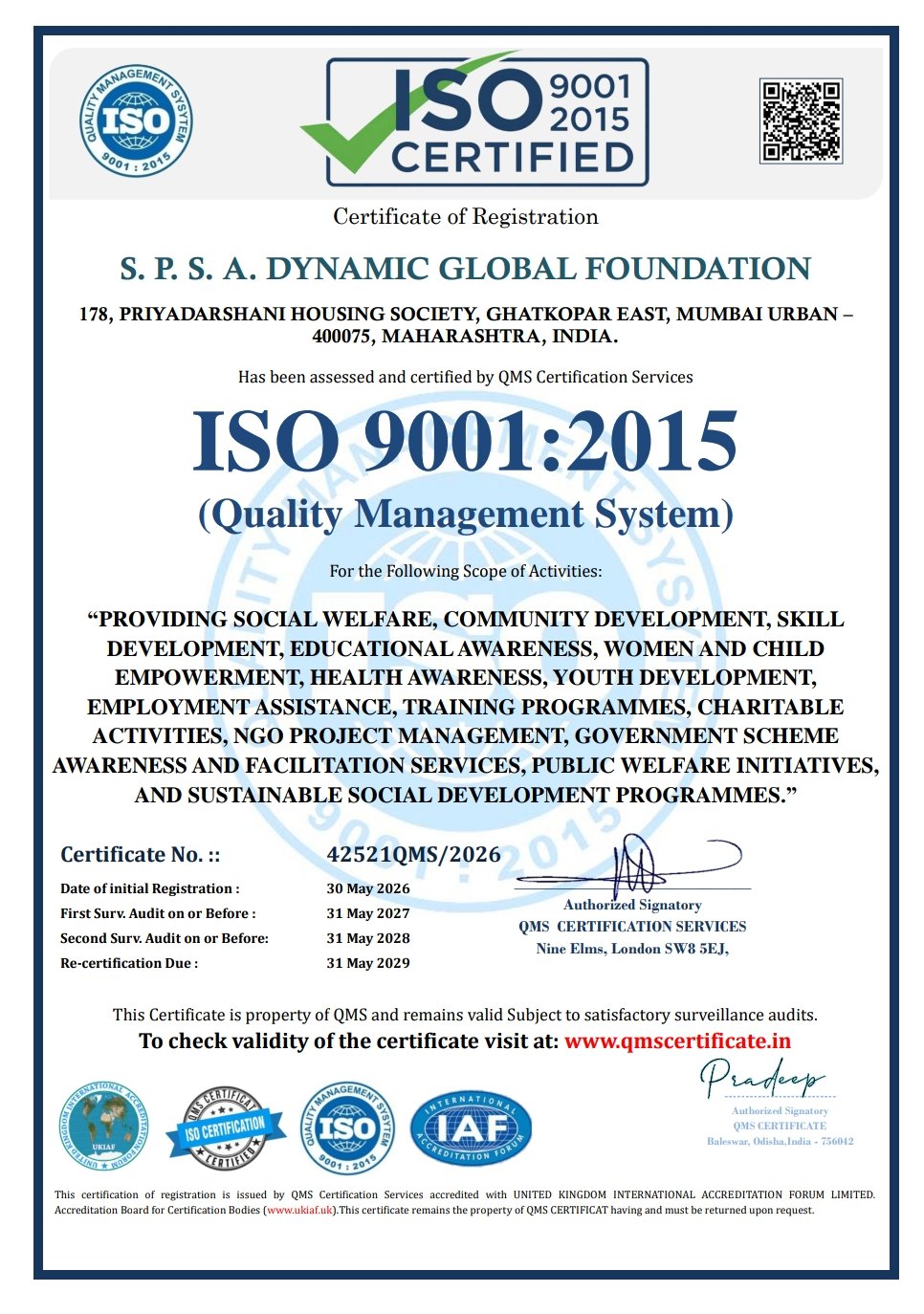 ISO Certificate